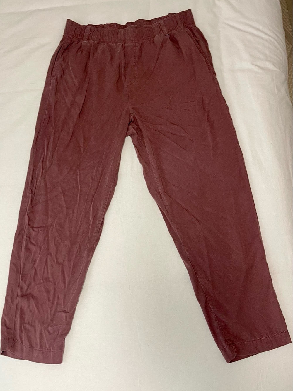 Gap Rose Mauve Tencel Lyocell Pull-On Relaxed Pants - Size 14 women’s